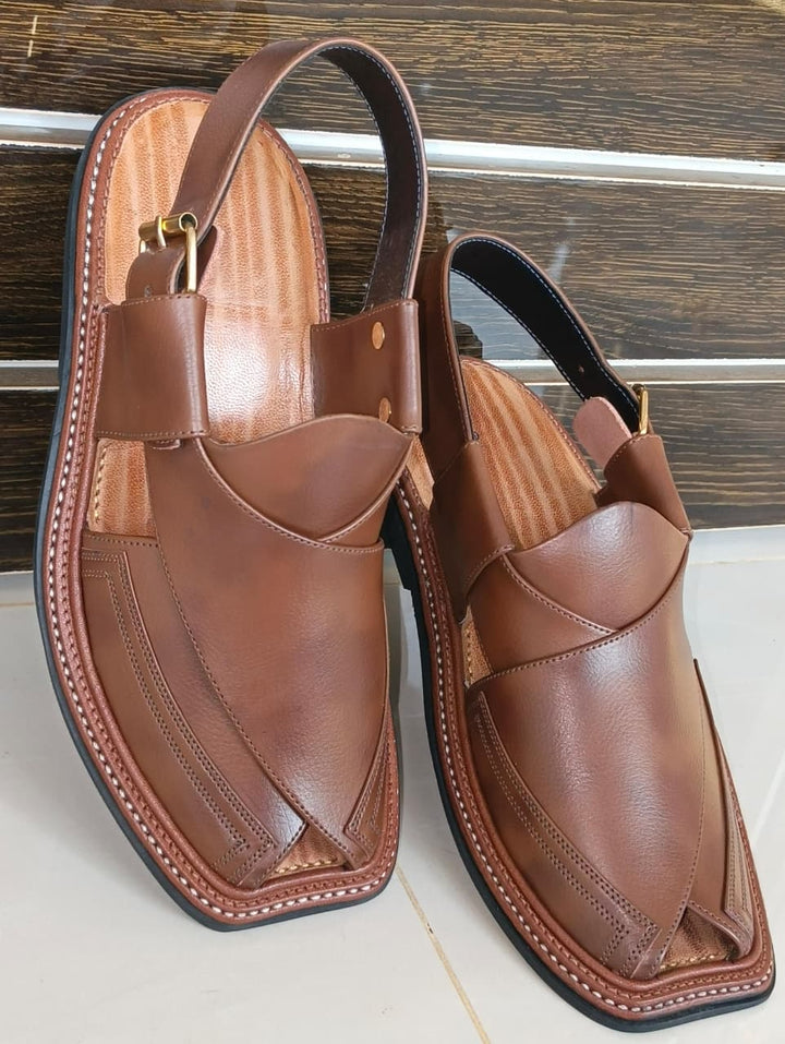 HandyMade Duoble Gear Brown Chappal