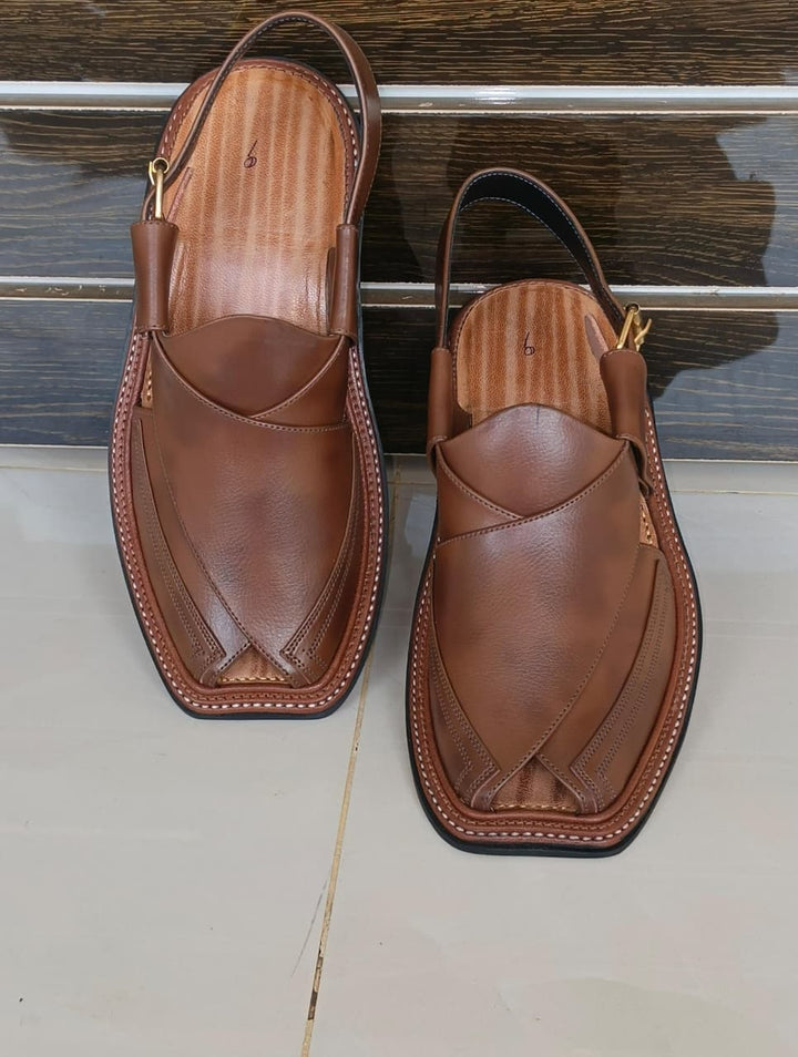 HandyMade Duoble Gear Brown Chappal