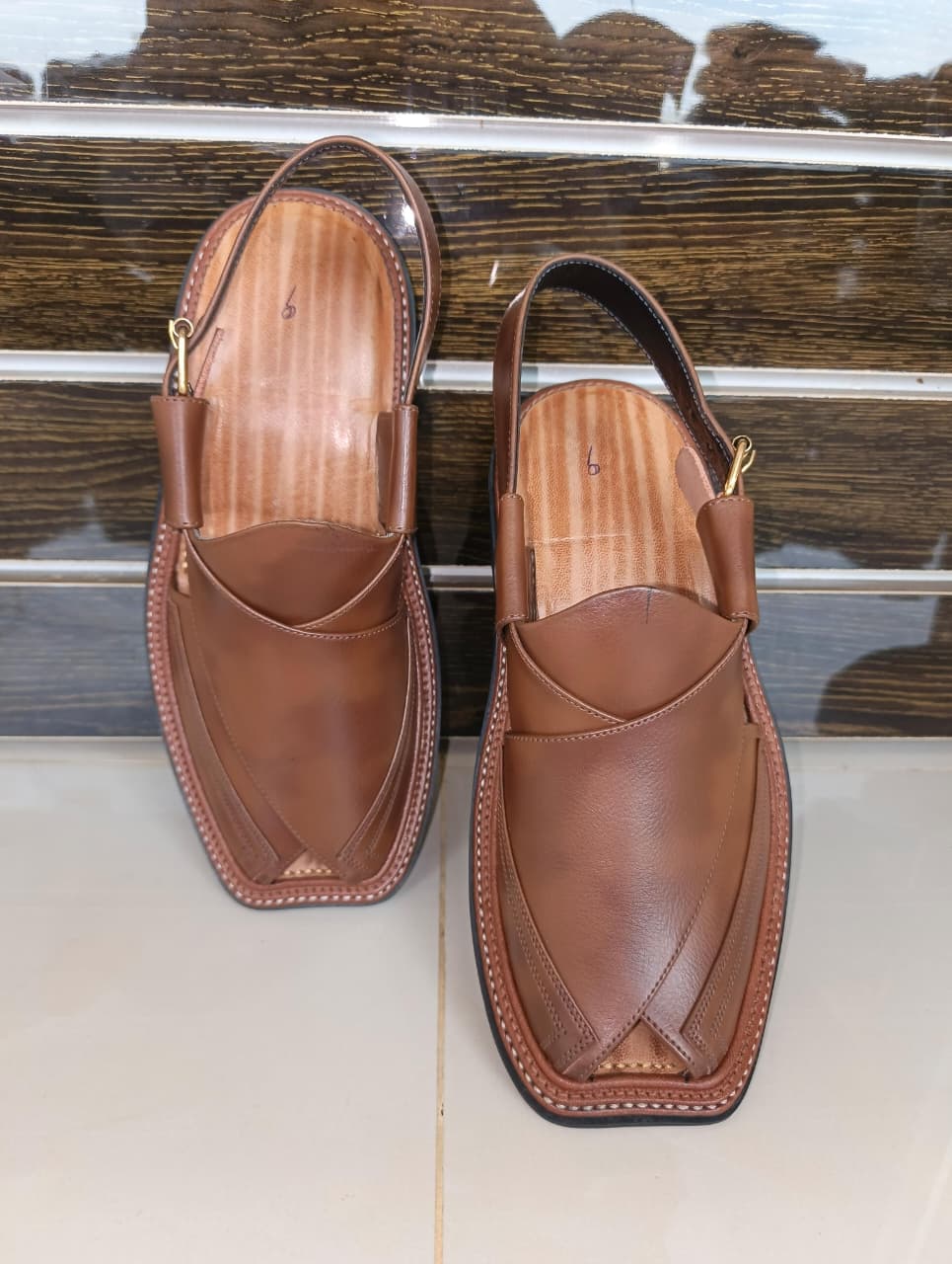 HandyMade Duoble Gear Brown Chappal