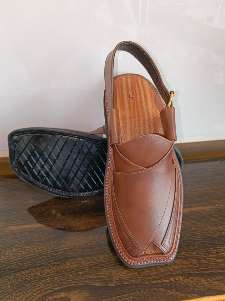HandyMade Duoble Gear Brown Chappal